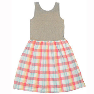 Gap Kids NWT Plaid Mix-Fabric Tank Sun Dress XL 12